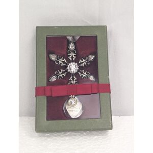 Snowflake Ornament 1ST Christmas Together Pewter Crystal Boxed